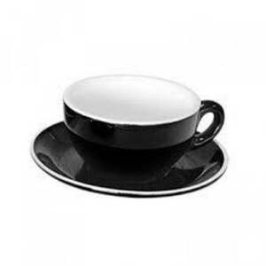 Open Cappuccino Cup Black - 210ml (Set of 12)