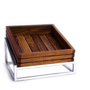 Wood Display Stand (Steel) Infinti - 330X300 Slanted