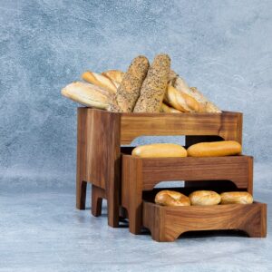 Wood Three Tier Bread Stand (395 X 395 X 330 - Complete) Infiniti