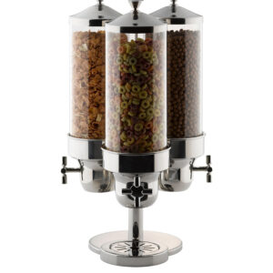 Cereal Dispenser Triple S/Steel - Polycarbonate Cylinder