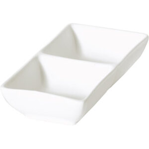 Rect. 2-Divided Dish 14cm (Set of 12)