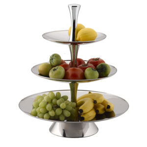 Fruit Stand S/Steel - 3 Tier 18/10 S/Steel