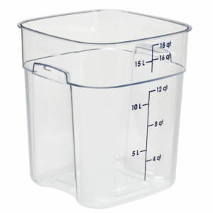 Square Polycarbonate Storage Container Clear 17 Ltr